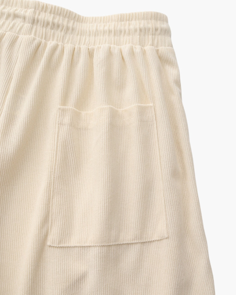 Pantaloncini a Costine con Vita Elastica e Laccetto