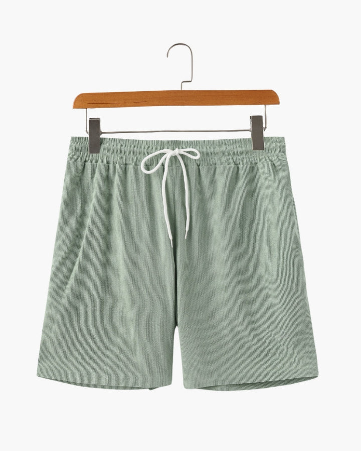 Pantaloncini a Costine con Vita Elastica e Laccetto