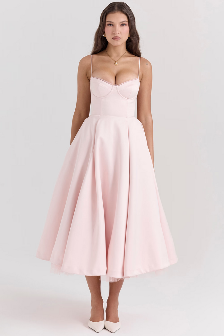 Abito Royale con Corsetto e Gonna in Tulle