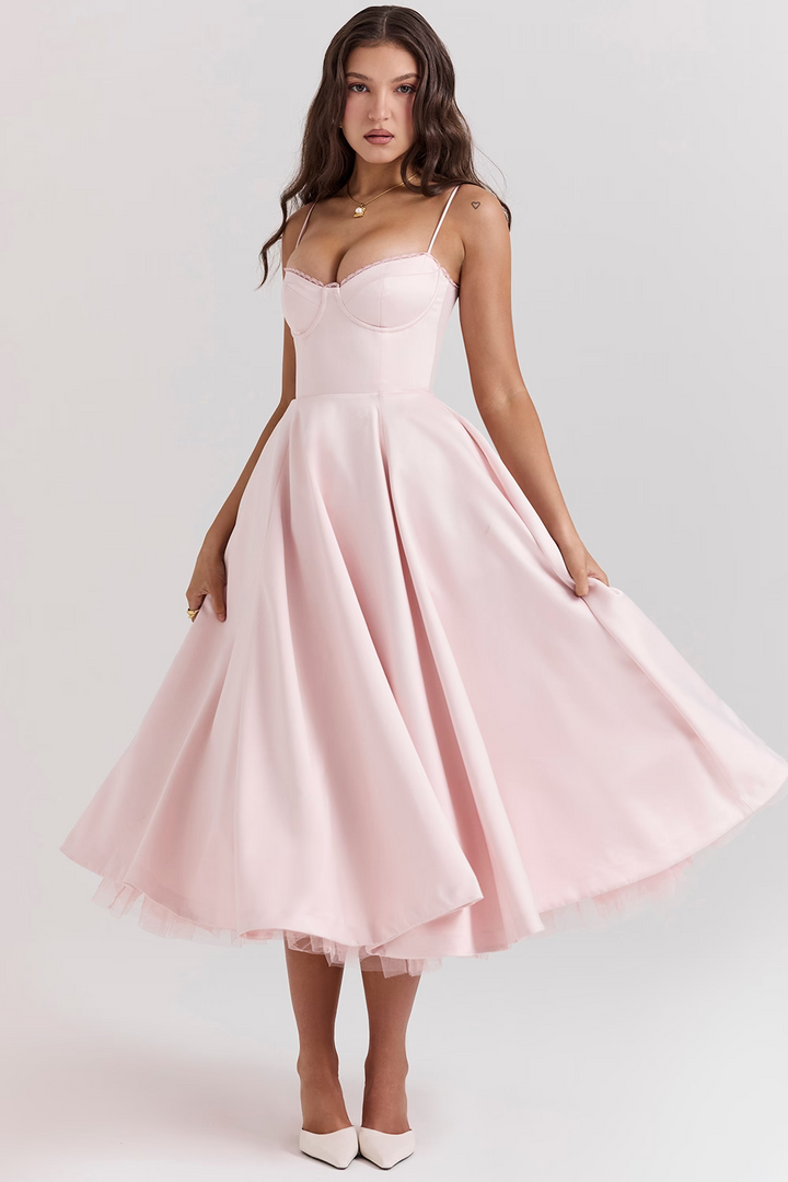 Abito Royale con Corsetto e Gonna in Tulle