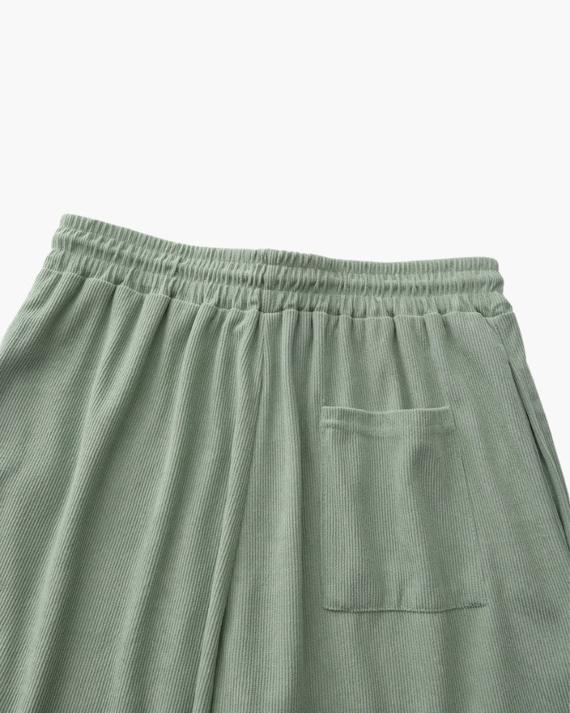 Pantaloncini a Costine con Vita Elastica e Laccetto