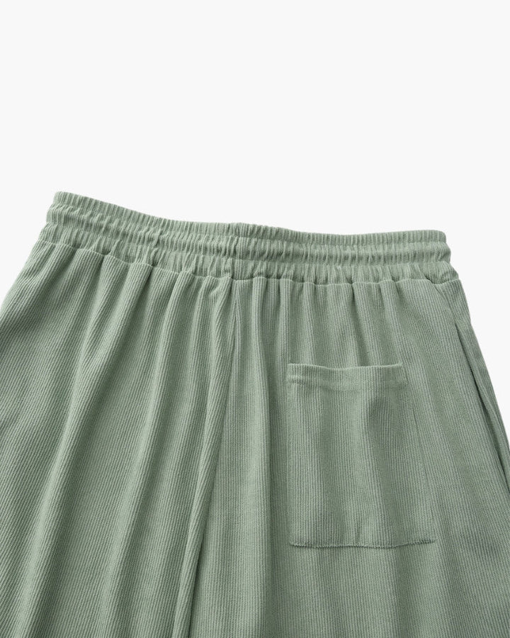 Pantaloncini a Costine con Vita Elastica e Laccetto