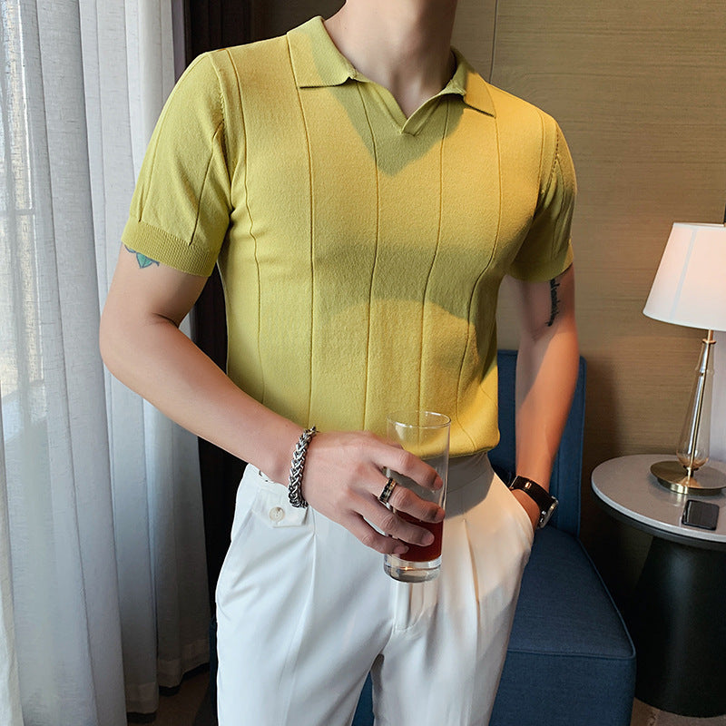 Polo a Maglia con Scollo a V