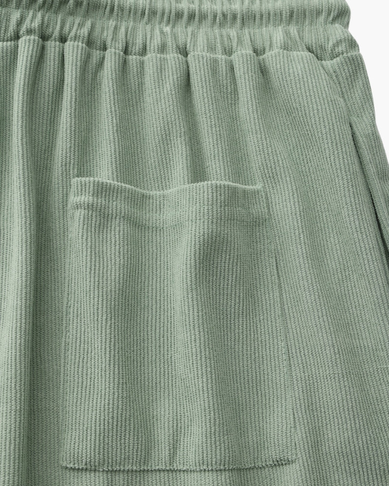 Pantaloncini a Costine con Vita Elastica e Laccetto