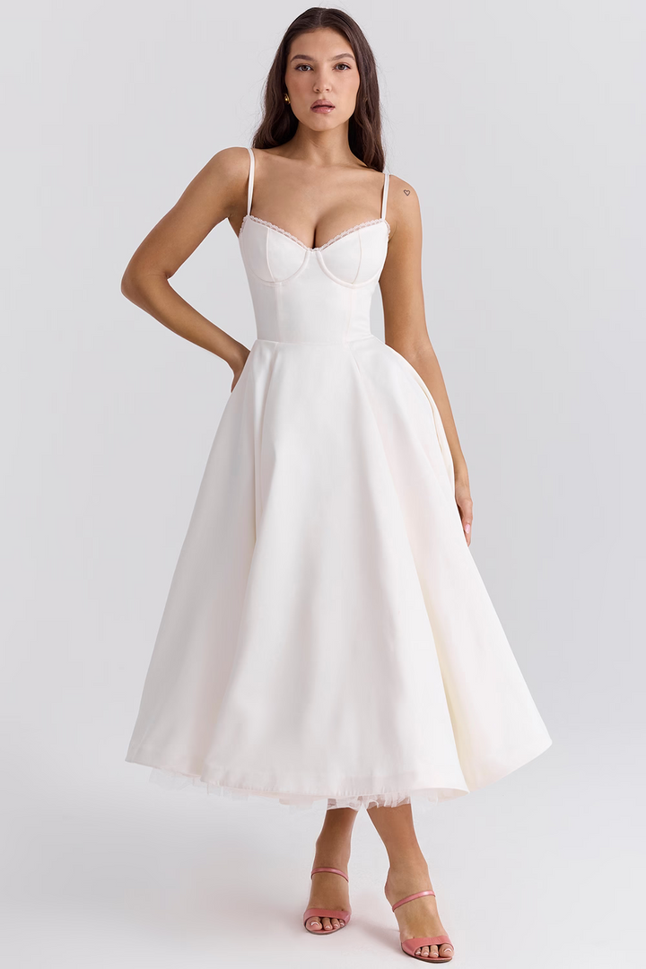 Abito Royale con Corsetto e Gonna in Tulle