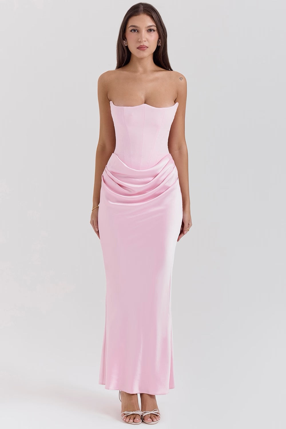 Abito Maxi Corsetto Senza Spalline