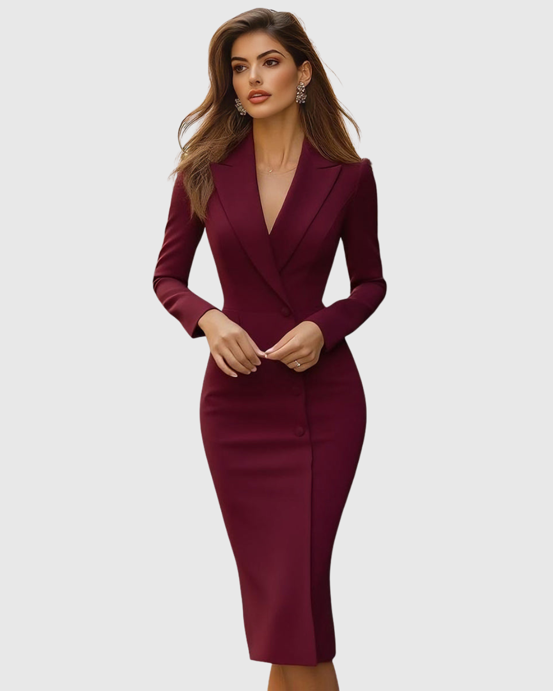 Abito Midi con Blazer Strutturato