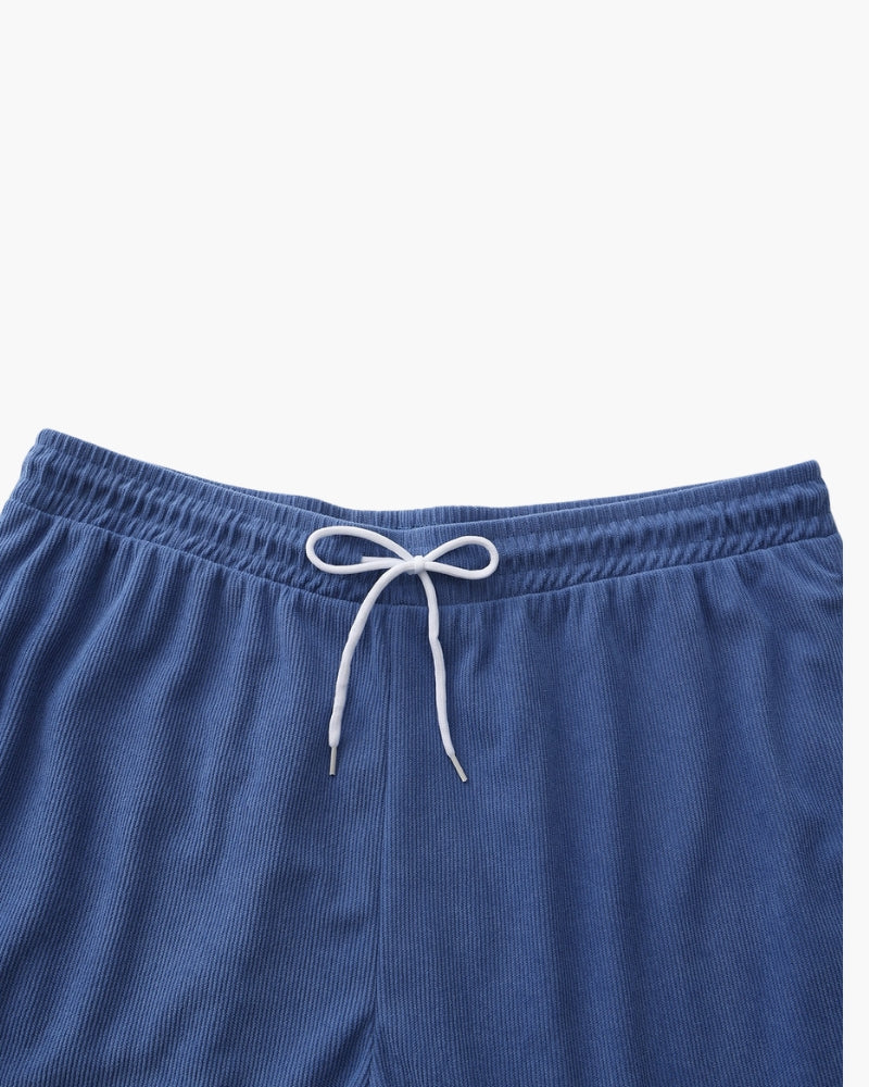 Pantaloncini a Costine con Vita Elastica e Laccetto