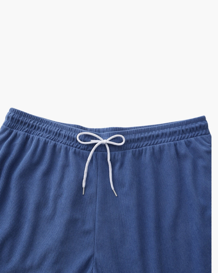 Pantaloncini a Costine con Vita Elastica e Laccetto