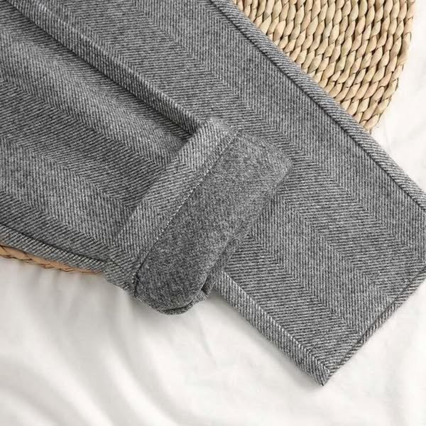 Pantaloni in Tweed a Spina di Pesce