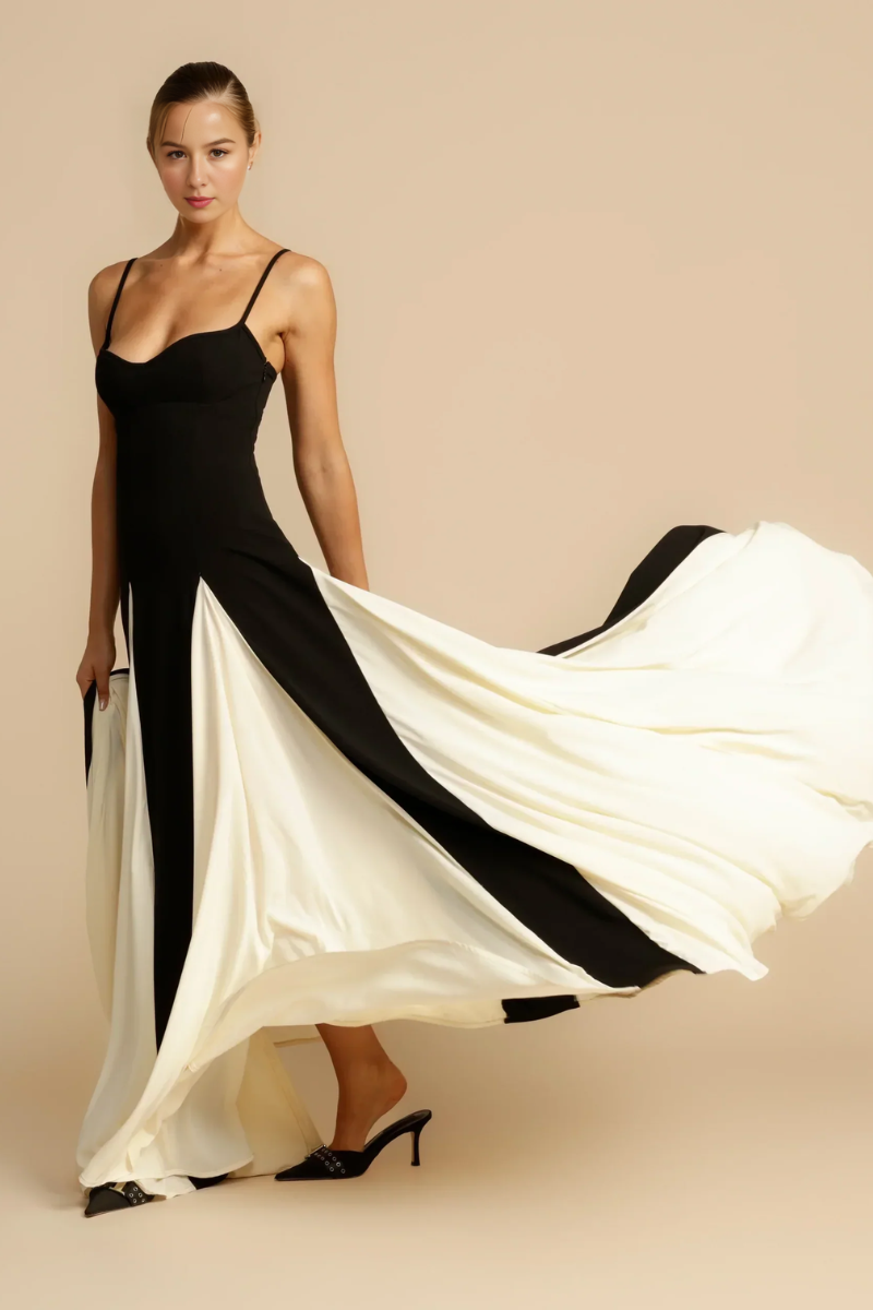 Abito Maxi Bicolore