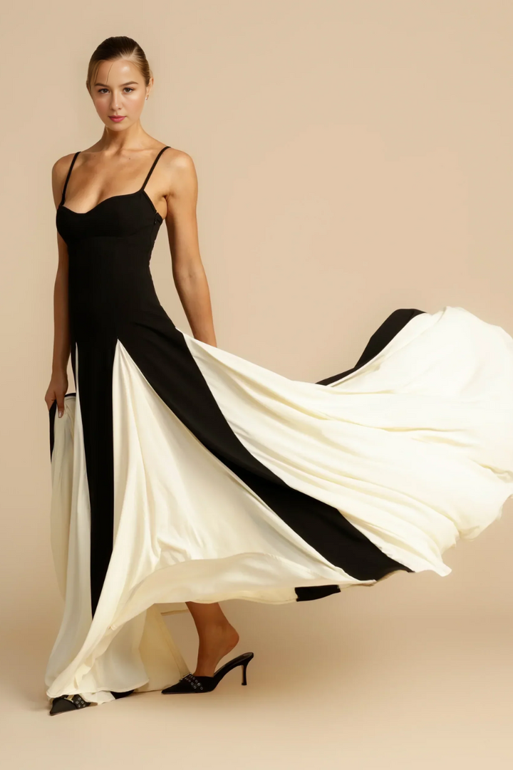 Abito Maxi Bicolore