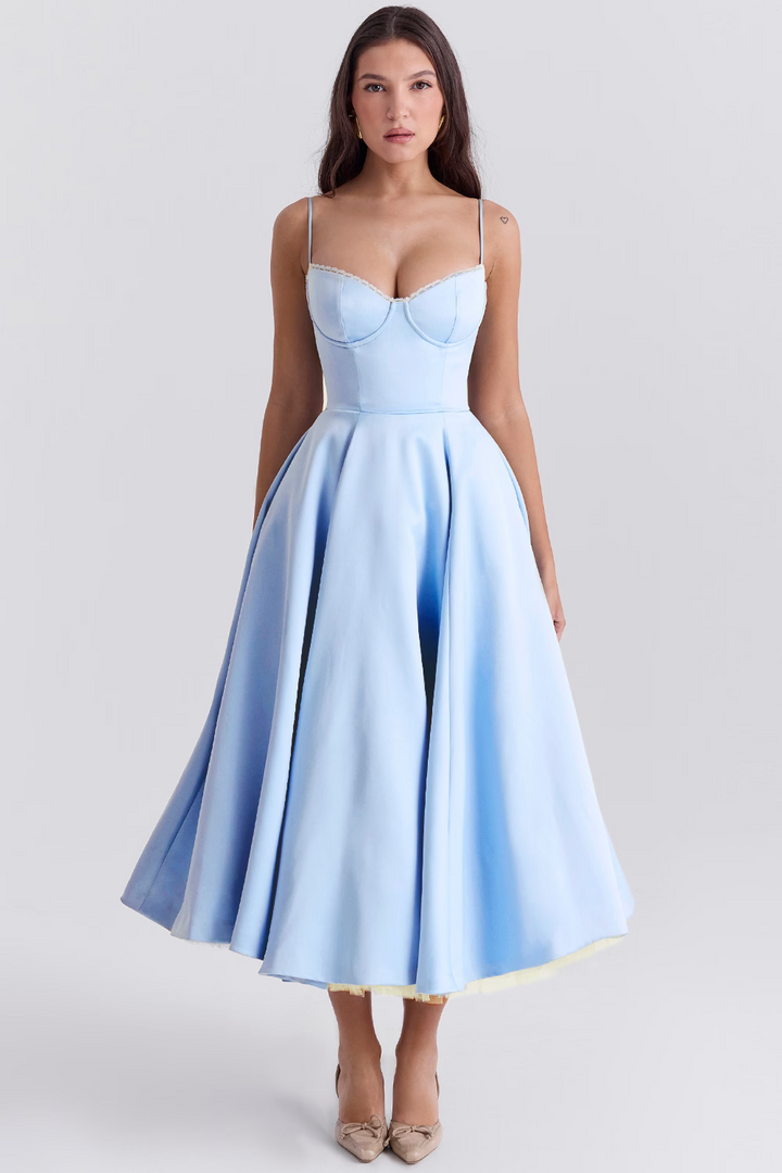 Abito Royale con Corsetto e Gonna in Tulle