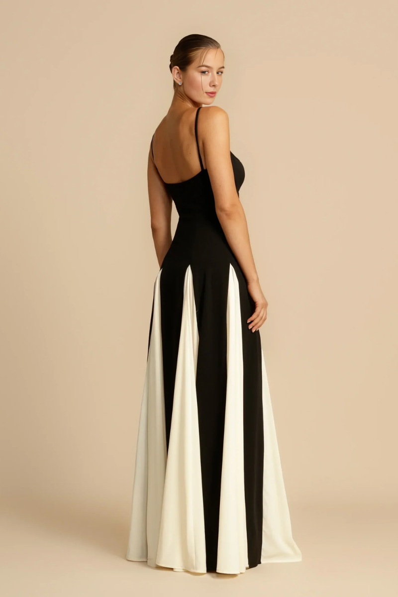 Abito Maxi Bicolore