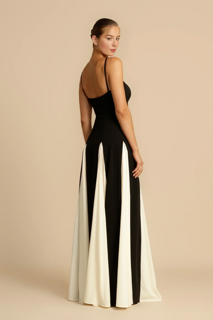 Abito Maxi Bicolore