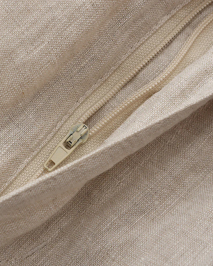 Pantaloncini in Lino con Chiusura a Zip