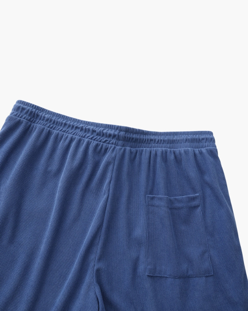 Pantaloncini a Costine con Vita Elastica e Laccetto