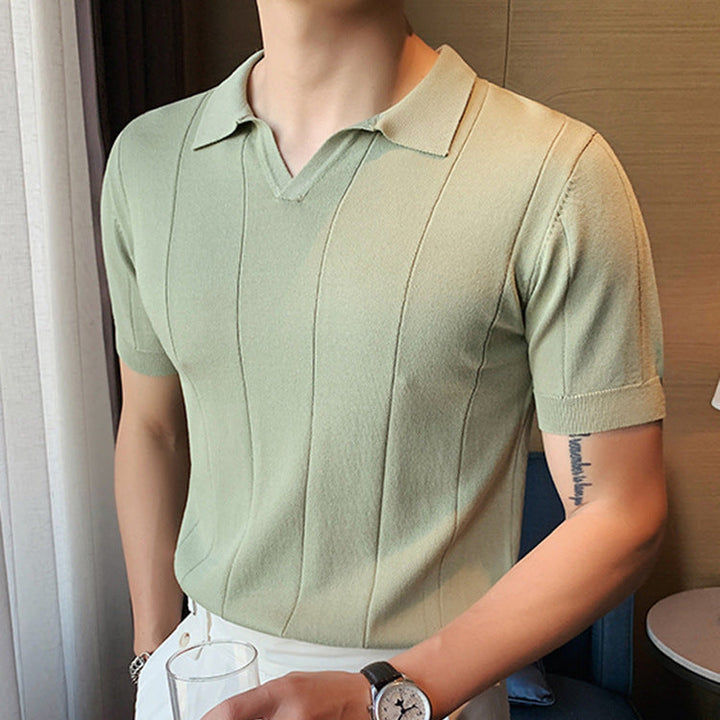 Polo a Maglia con Scollo a V
