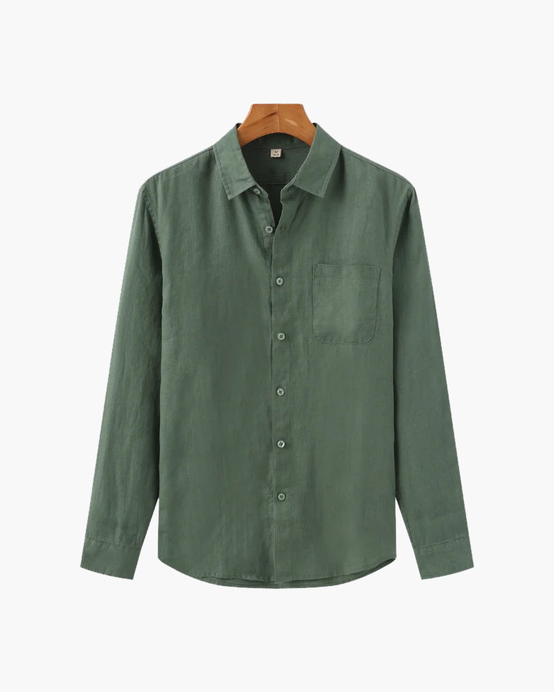 Camicia in Lino a Manica Lunga