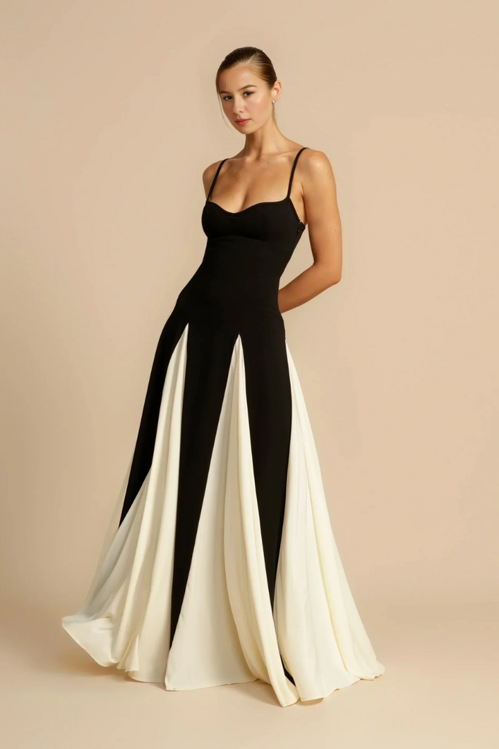 Abito Maxi Bicolore