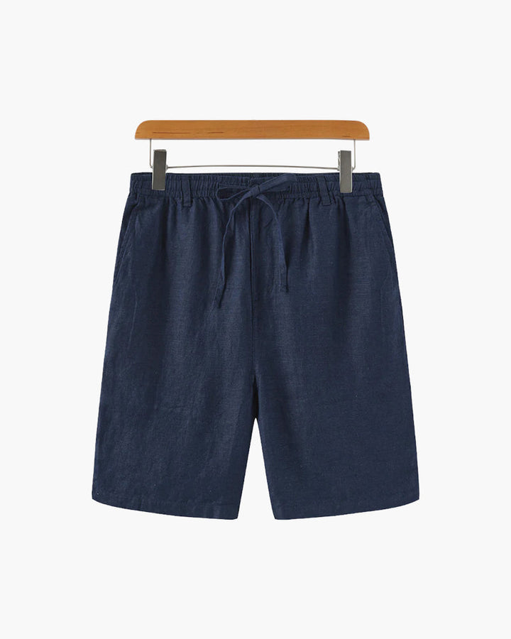 Pantaloncini in Lino con Chiusura a Zip