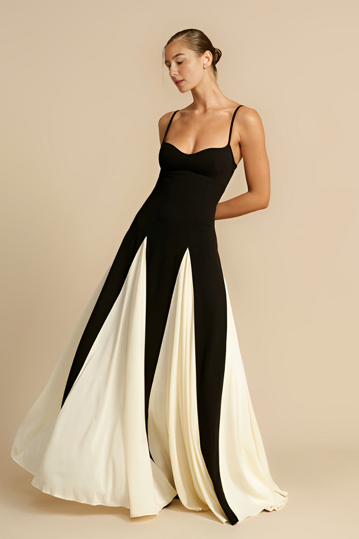 Abito Maxi Bicolore