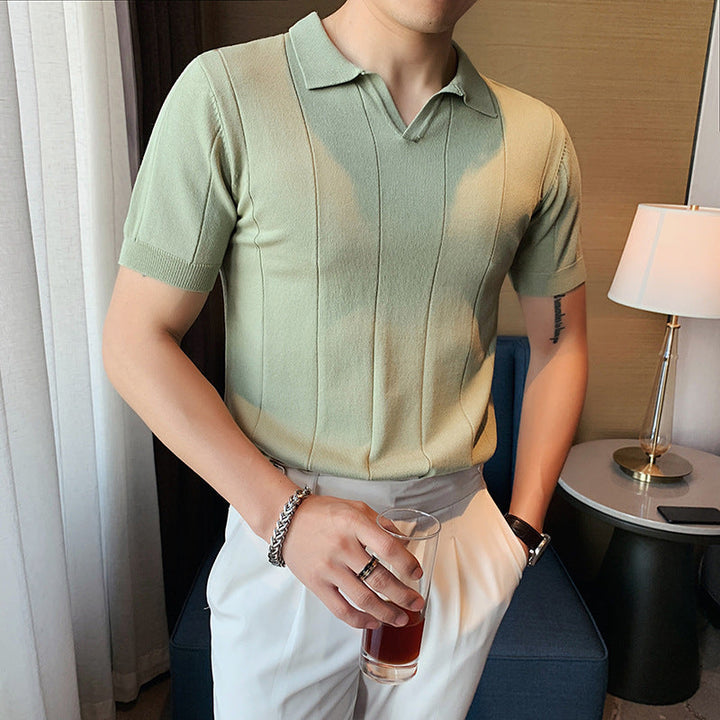 Polo a Maglia con Scollo a V