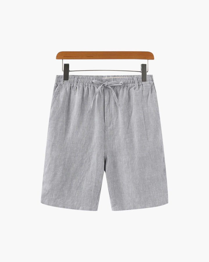 Pantaloncini in Lino con Chiusura a Zip