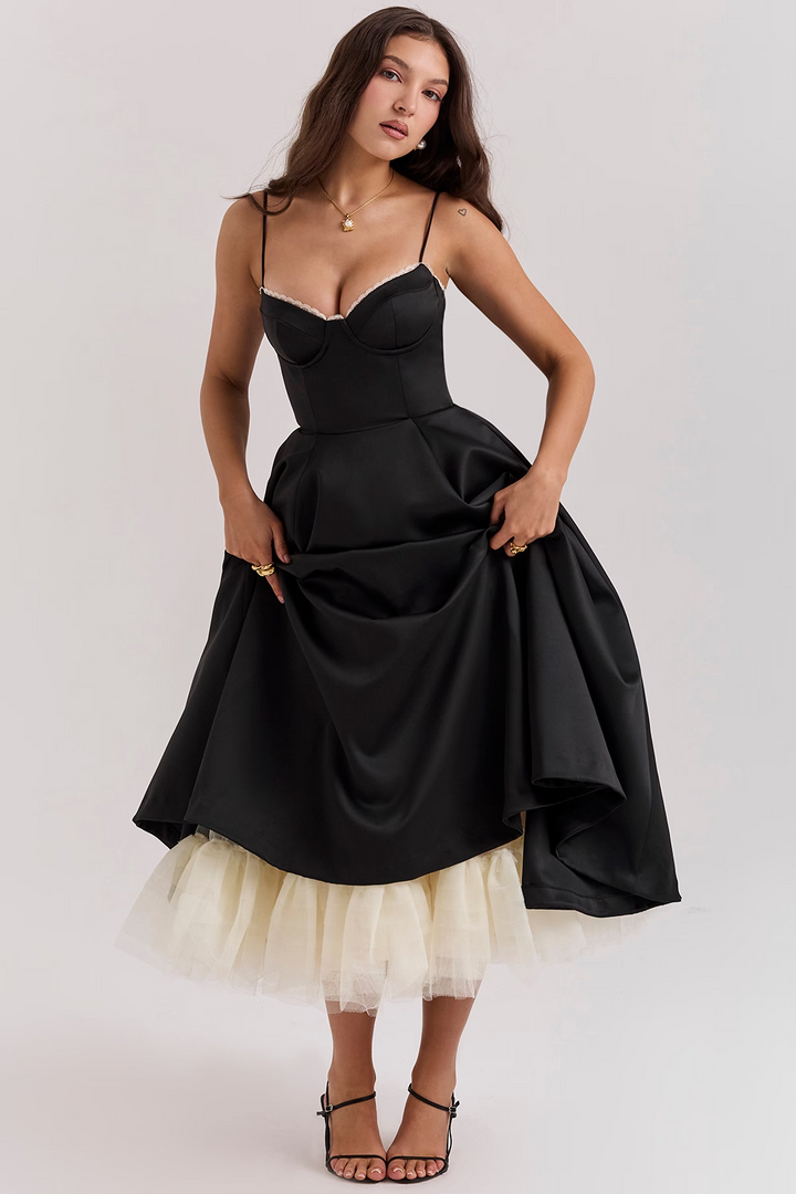 Abito Royale con Corsetto e Gonna in Tulle