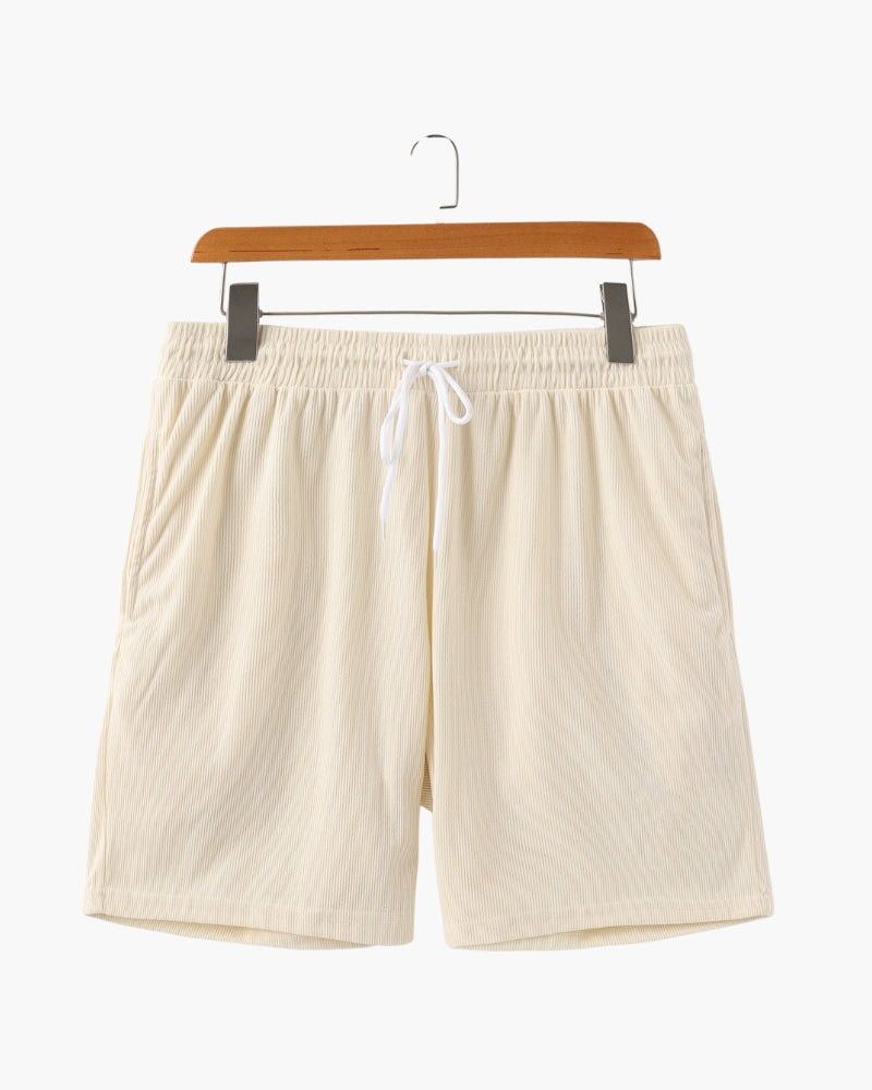 Pantaloncini a Costine con Vita Elastica e Laccetto