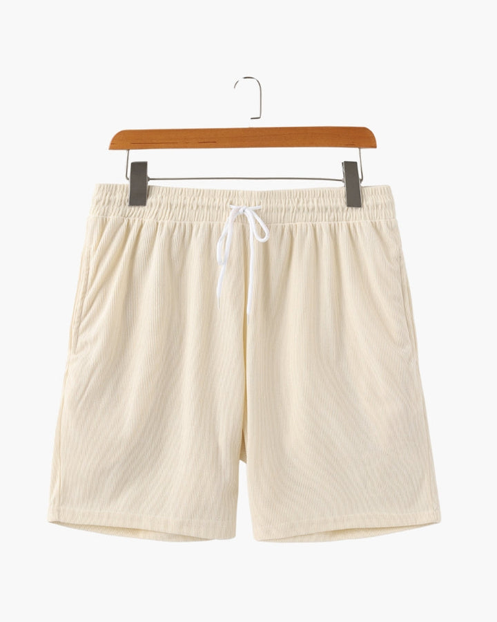 Pantaloncini a Costine con Vita Elastica e Laccetto