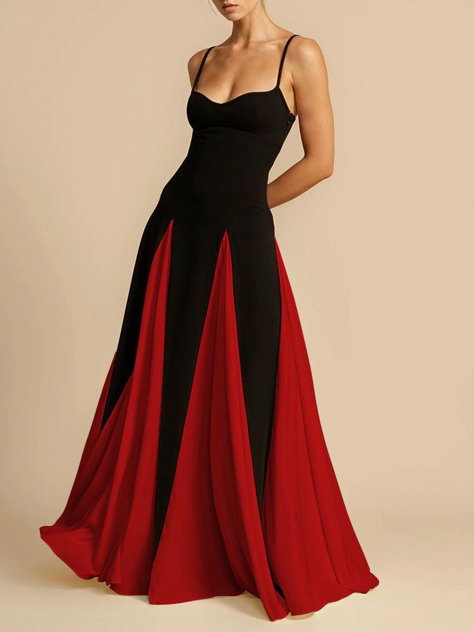 Abito Maxi Bicolore
