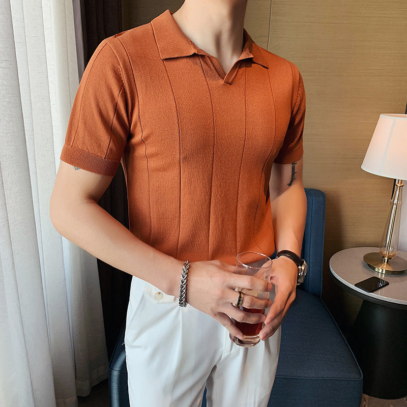 Polo a Maglia con Scollo a V
