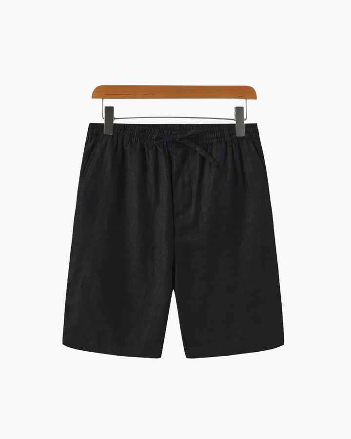 Pantaloncini in Lino con Chiusura a Zip