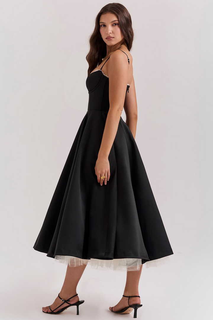 Abito Royale con Corsetto e Gonna in Tulle