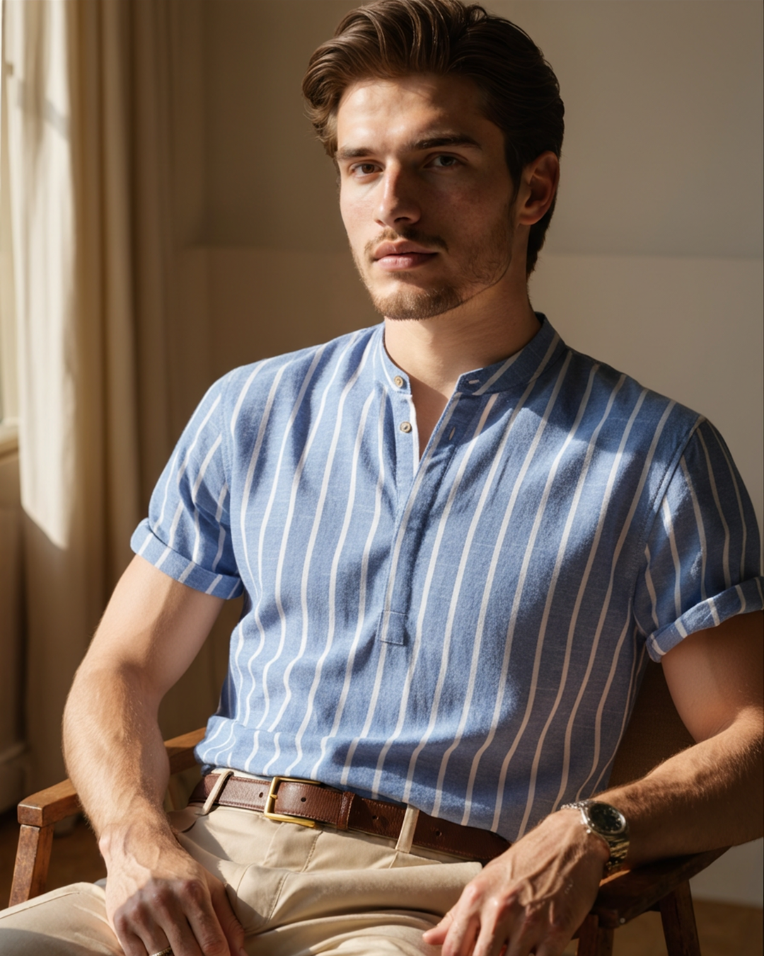 Camicia Lino a Righe
