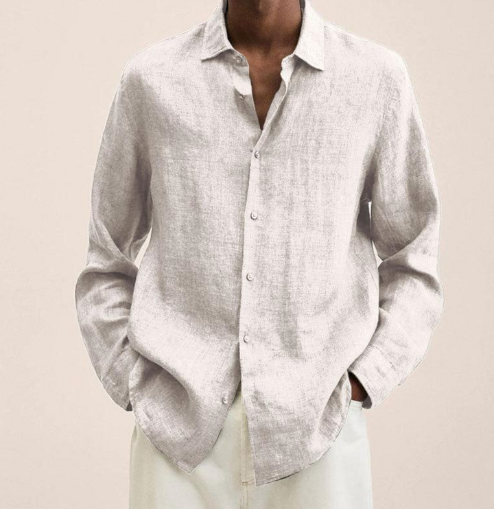 Camicia Classica in Lino a Manica Lunga