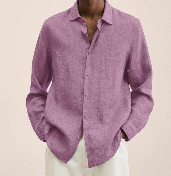 Camicia Classica in Lino a Manica Lunga