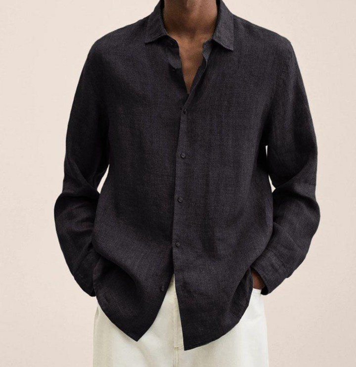 Camicia Classica in Lino a Manica Lunga