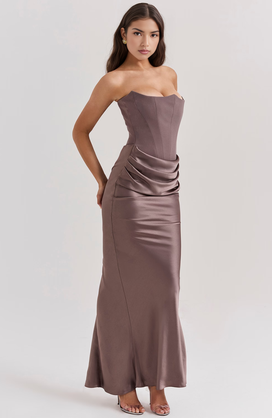 Abito Maxi Corsetto Senza Spalline
