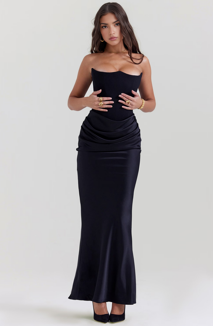 Abito Maxi Corsetto Senza Spalline