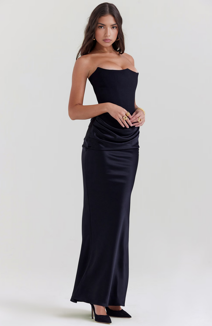 Abito Maxi Corsetto Senza Spalline