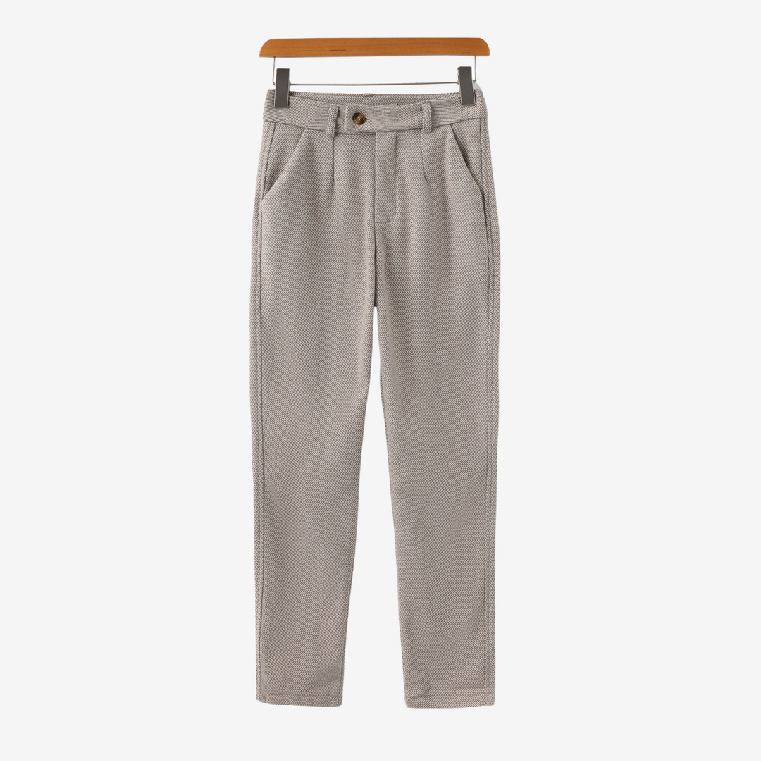 Pantaloni in Tweed a Spina di Pesce
