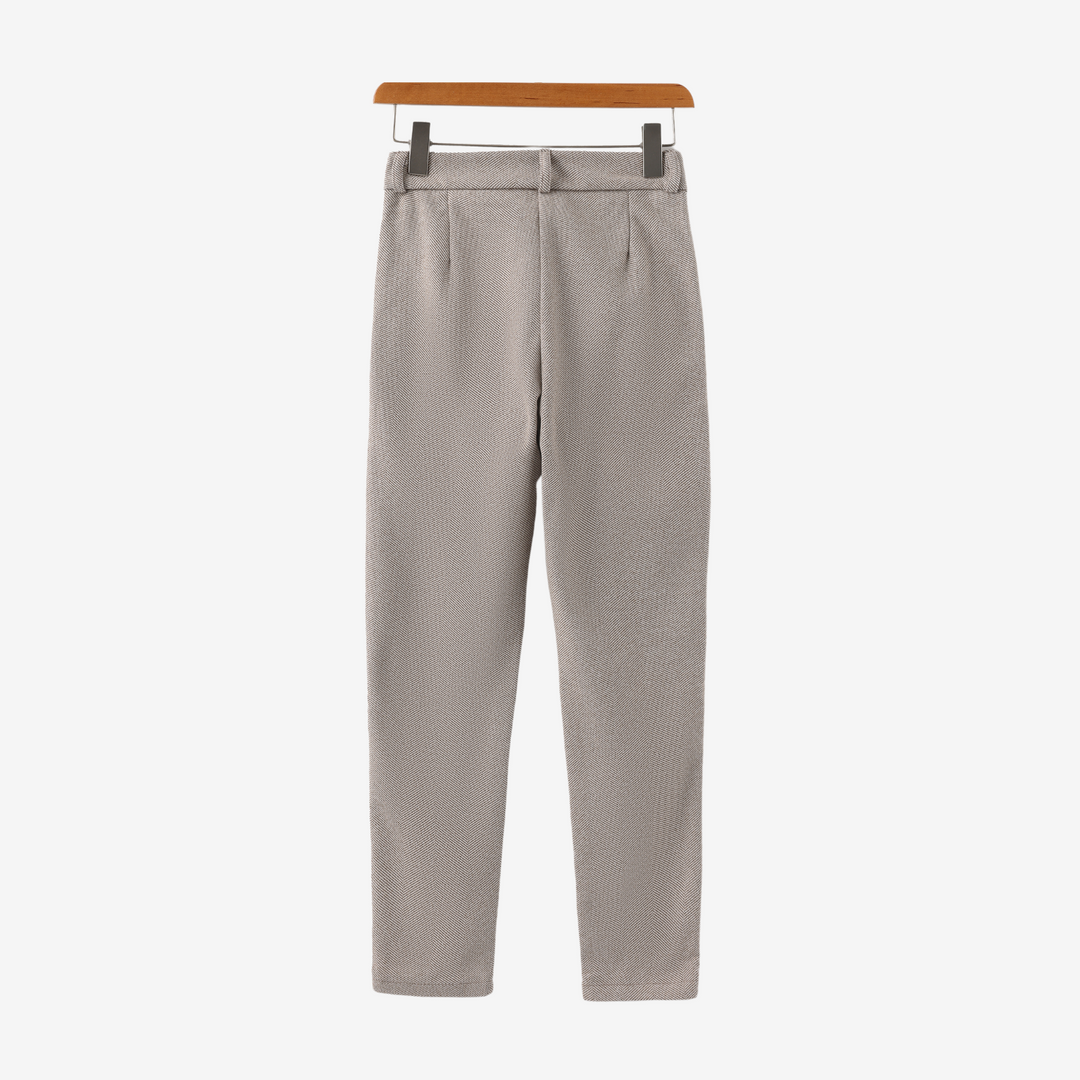 Pantaloni in Tweed a Spina di Pesce