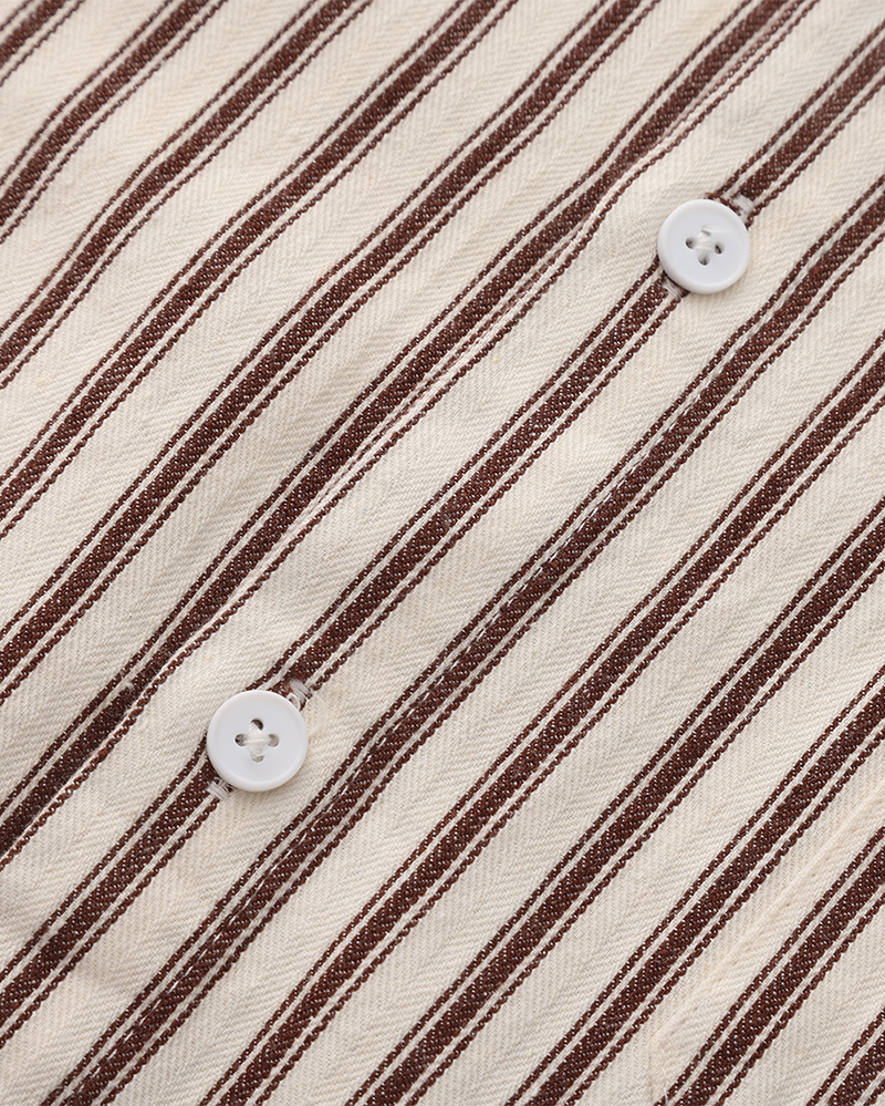 Camicia a Righe Verticali a Manica Lunga