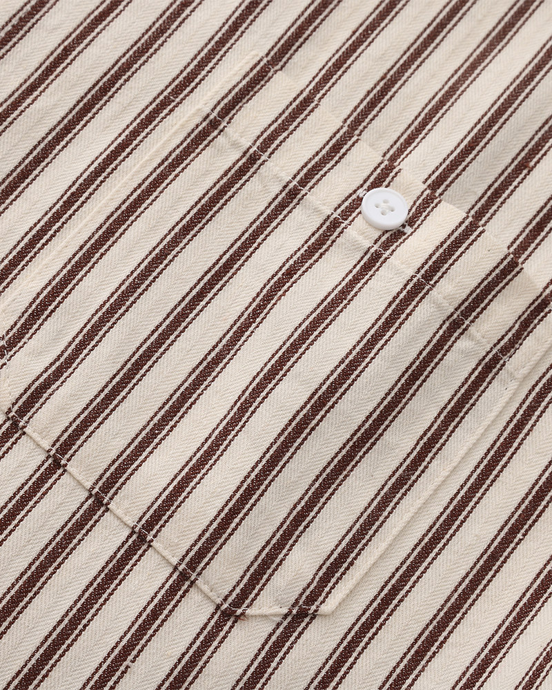 Camicia a Righe Verticali a Manica Lunga