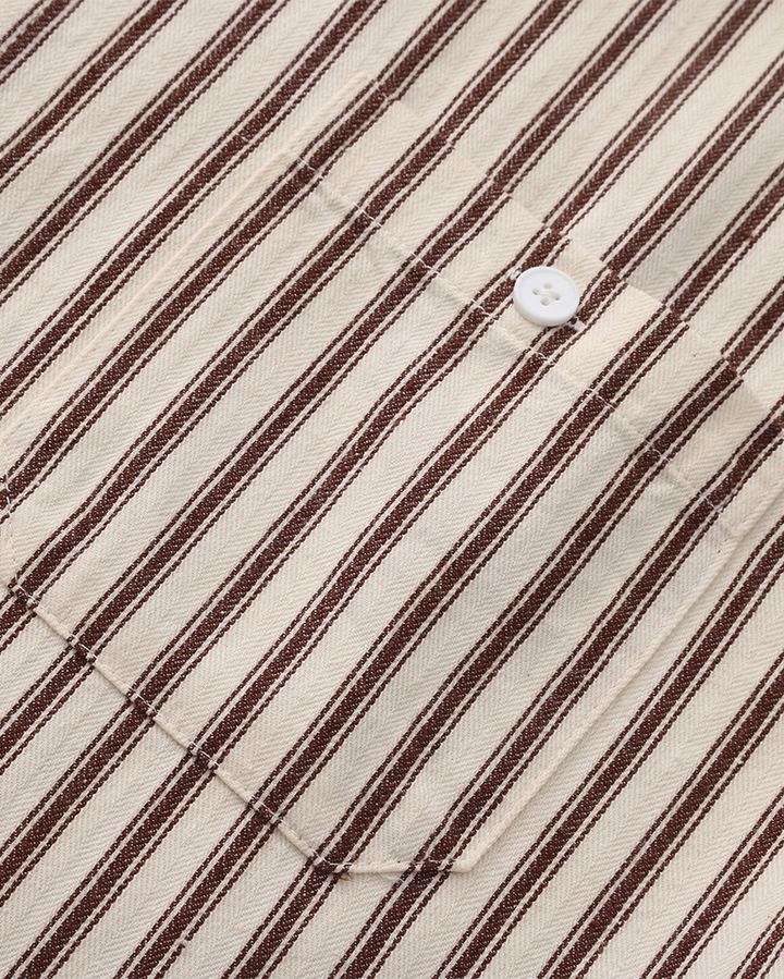 Camicia a Righe Verticali a Manica Lunga