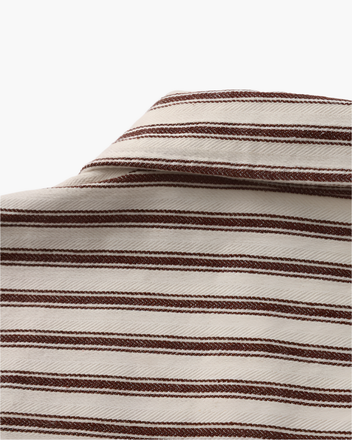 Camicia a Righe Verticali a Manica Lunga