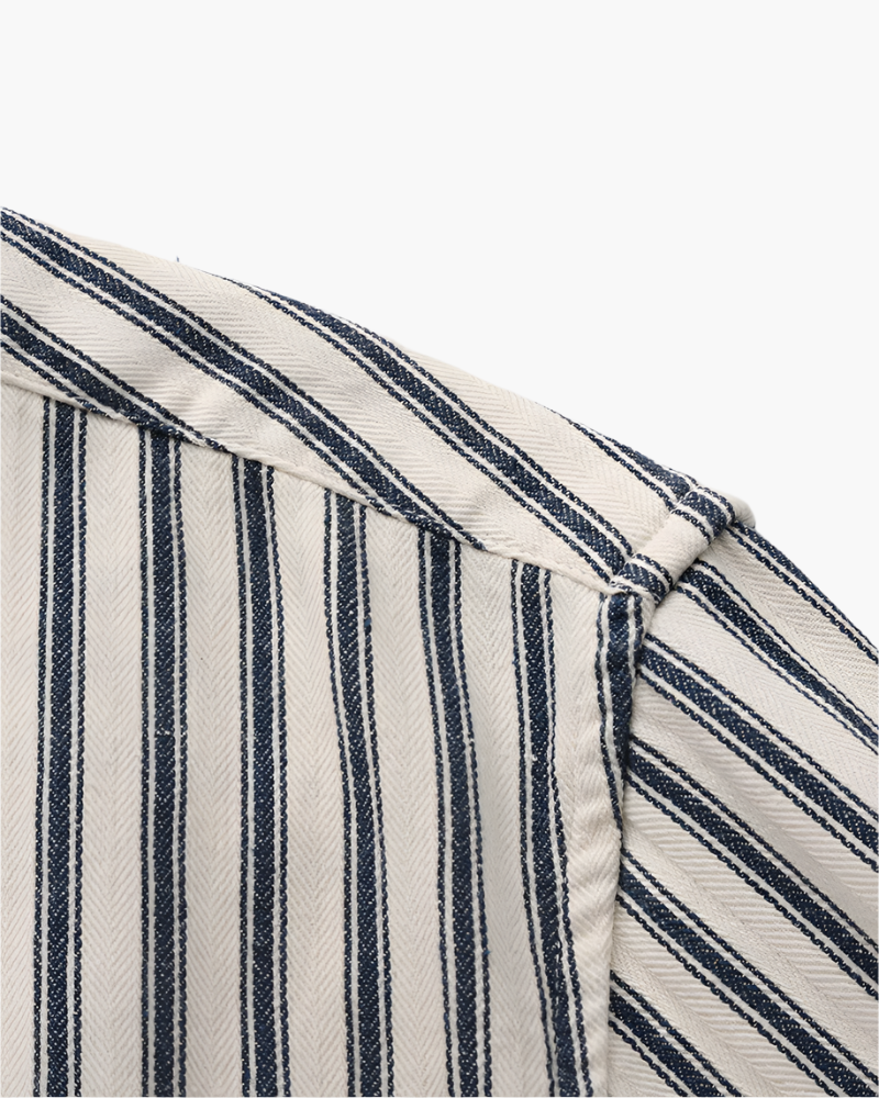 Camicia a Righe Verticali a Manica Lunga