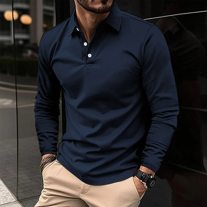 Polo a Manica Lunga con Colletto Classico
